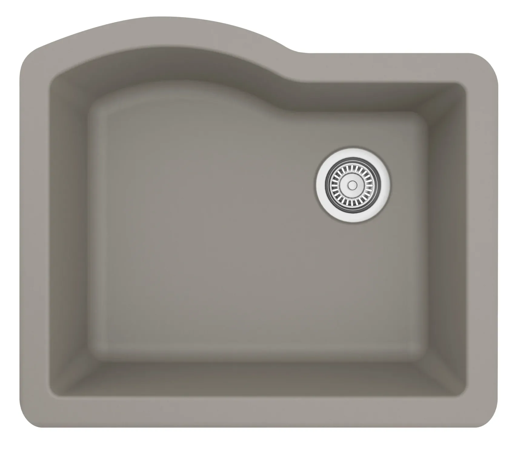 Karran 24" Undermount Quartz Composite Kitchen Sink, Concrete, QU-671-CN