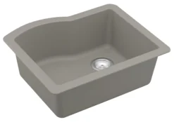 Karran 24" Undermount Quartz Composite Kitchen Sink, Concrete, QU-671-CN