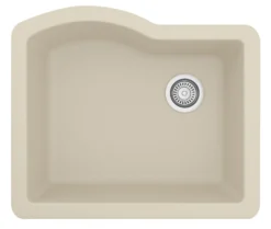 Karran 24" Undermount Quartz Composite Kitchen Sink, Bisque, QU-671-BI-PK1