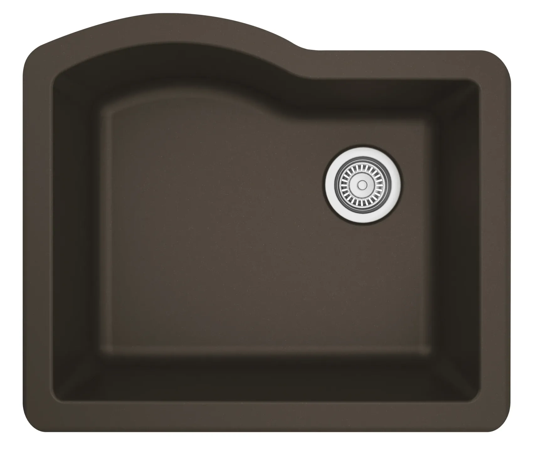 Karran 24" Undermount Quartz Composite Kitchen Sink, Brown, QU-671-BR