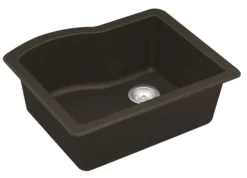 Karran 24" Undermount Quartz Composite Kitchen Sink, Brown, QU-671-BR
