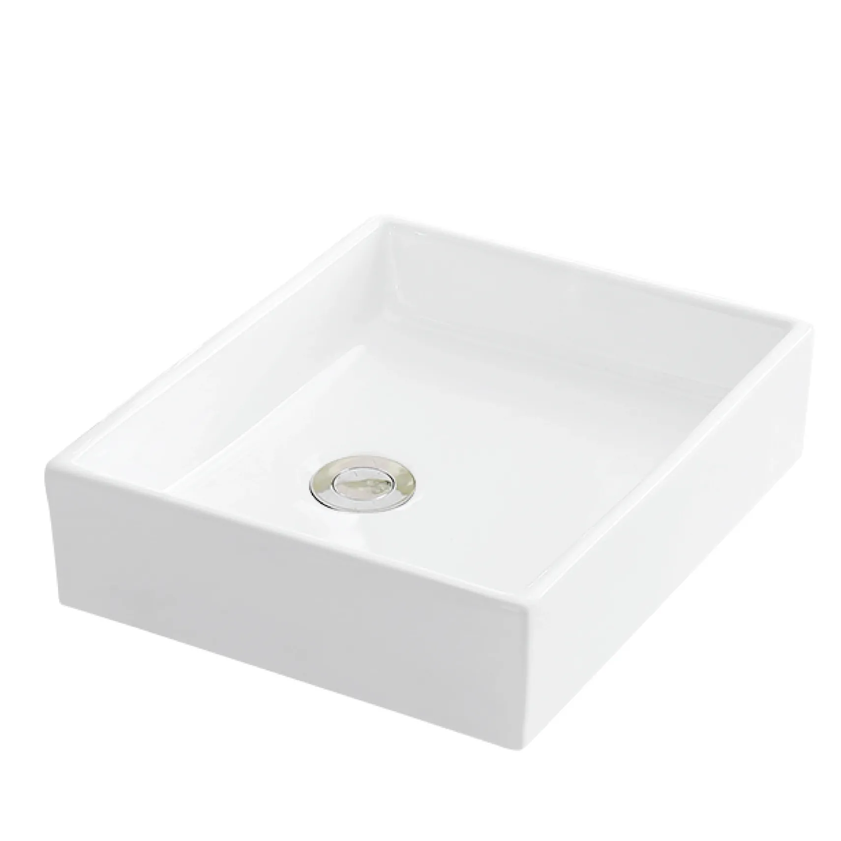 Karran 15.5" x 13" Rectangular Vessel Vitreous China ADA Bathroom Sink with Matte Black Faucet and Accessories, White, VC503WH422MB