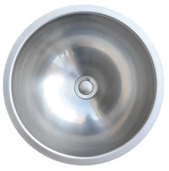 Karran 14.5" x 14.5" Spherical Undermount Stainless Steel ADA Bathroom Sink, 18 Gauge, UV-1515
