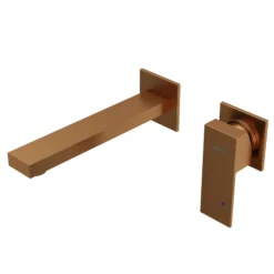 Karran Alberton 1.5 GPM Single Lever Handle Lead-free Brass ADA Bathroom Faucet, Wall Mounted, Brushed Copper, KBF620BC