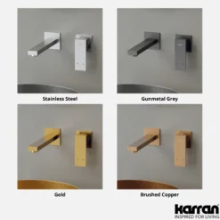 Karran Alberton 1.5 GPM Single Lever Handle Lead-free Brass ADA Bathroom Faucet, Wall Mounted, Gold, KBF620G