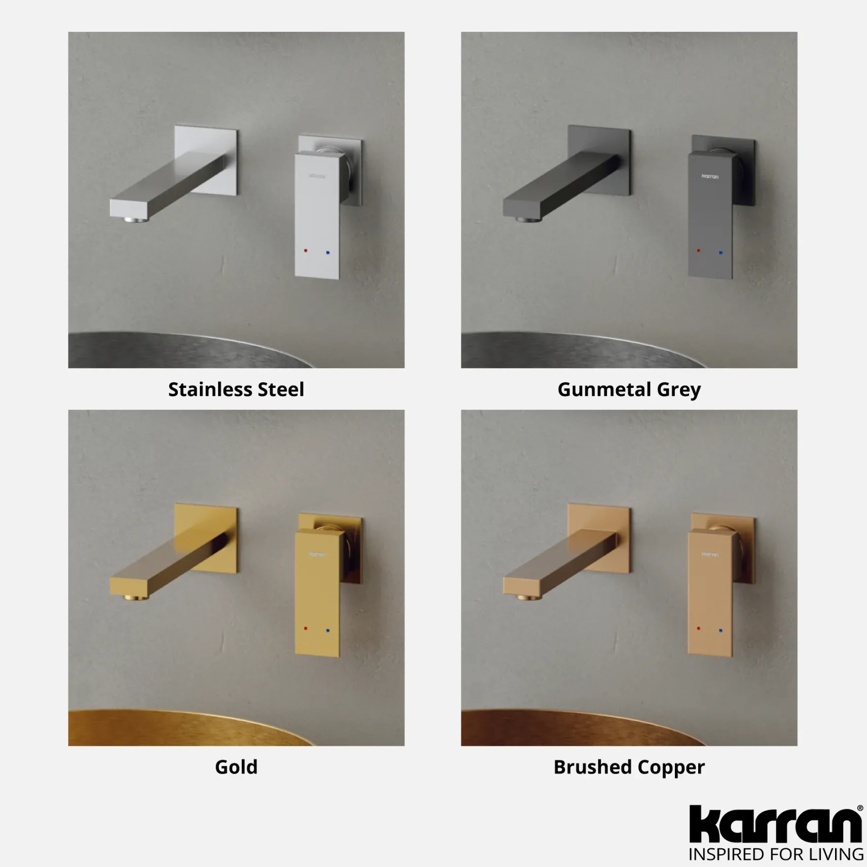 Karran Alberton 1.5 GPM Single Lever Handle Lead-free Brass ADA Bathroom Faucet, Wall Mounted, Gold, KBF620G