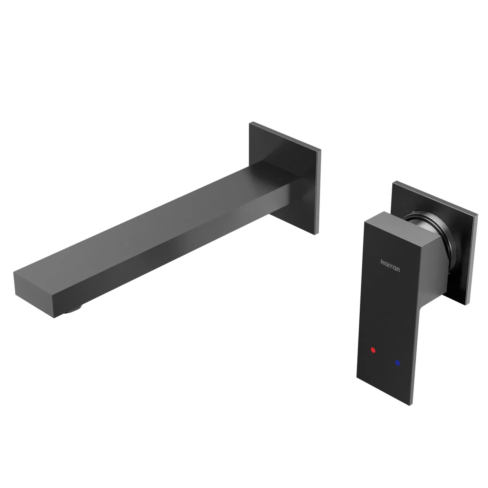 Karran Alberton 1.5 GPM Single Lever Handle Lead-free Brass ADA Bathroom Faucet, Wall Mounted, Gunmetal Grey, KBF620GG