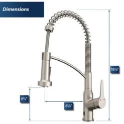 Karran Alston 1.8 GPM Single Lever Handle Lead-free Brass ADA Touchless Kitchen Faucet, Pull-Down, Oil Rubbed Bronze, KKF215SS