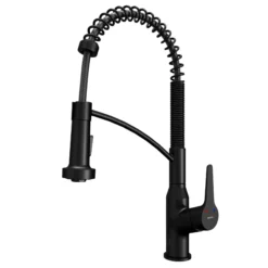 Karran Alston 1.8 GPM Single Lever Handle Lead-free Brass ADA Touchless Kitchen Faucet, Pull-Down, Matte Black, KKF215MB