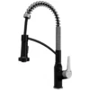 Karran Alston 1.8 GPM Single Lever Handle Lead-free Brass ADA Touchless Kitchen Faucet, Pull-Down, Matte Black & Stainless Steel, KKF215MBSS