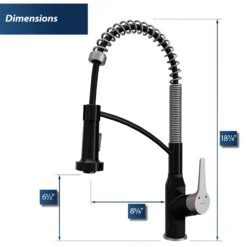 Karran Alston 1.8 GPM Single Lever Handle Lead-free Brass ADA Touchless Kitchen Faucet, Pull-Down, Matte Black & Stainless Steel, KKF215MBSS