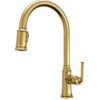 Karran Auburn 1.8 GPM Single Lever Handle Lead-free Brass ADA Kitchen Faucet, Pull-Down Kitchen, Brushed Gold, KKF310BG