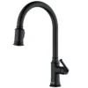 Karran Auburn 1.8 GPM Single Lever Handle Lead-free Brass ADA Kitchen Faucet, Pull-Down Kitchen, Matte Black, KKF310MB