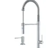 Karran Bluffton 1.8 GPM Single Lever Handle Lead-free Brass ADA Kitchen Faucet, Pull-Down Kitchen, Stainless Steel, KKF220SD35SS