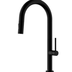 Karran Brynford 1.8 GPM Single Lever Lead-free Brass ADA Kitchen Faucet, Pull-Down, Matte Black, KKF730MB