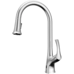 Karran Chantilly 1.8 GPM Single Lever Handle Lead-free Brass ADA Touchless Kitchen Faucet, Pull-Down, Stainless Steel, KKF375SS