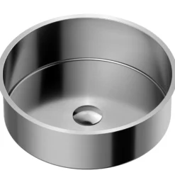 Karran Cinox 15.75" x 15.75" Round Undermount Stainless Steel Bathroom Sink, 16 Gauge, CCU100SS