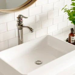 Karran Dartford 1.2 GPM Single Lever Handle Lead-free Brass ADA Bathroom Faucet, Vessel, Chrome, KBF432C