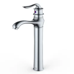 Karran Dartford 1.2 GPM Single Lever Handle Lead-free Brass ADA Bathroom Faucet, Vessel, Stainless Steel, KBF432SS