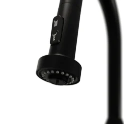 Karran Dockton 1.8 GPM Single Lever Handle Lead-free Brass ADA Kitchen Faucet, Pull-Down Kitchen, Matte Black, KKF250MB