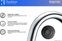 Karran Dockton Single Lever Handle Lead-free Brass ADA Kitchen Faucet, Pull Down, Chrome, KKF250C