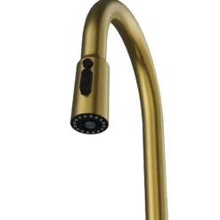 Karran Elmsworth 1.8 GPM Single Lever Lead-free Brass ADA Kitchen Faucet, Pull-Down, Spot-Free Brushed Gold, KKF760SFBG