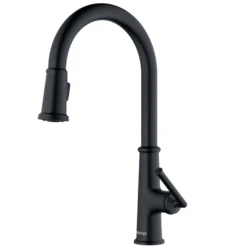 Karran Elwood 1.8 GPM Single Lever Handle Lead-free Brass ADA Kitchen Faucet, Pull-Down Kitchen, Matte Black, KKF330MB
