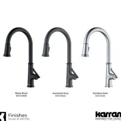 Karran Elwood 1.8 GPM Single Lever Handle Lead-free Brass ADA Kitchen Faucet, Pull-Down Kitchen, Stainless Steel, KKF330SS