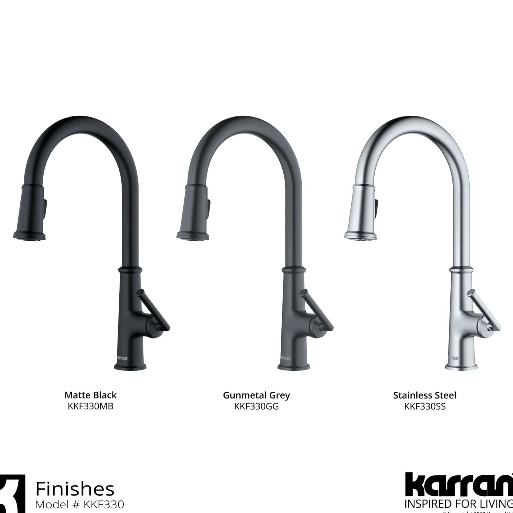 Karran Elwood 1.8 GPM Single Lever Handle Lead-free Brass ADA Kitchen Faucet, Pull-Down Kitchen, Stainless Steel, KKF330SS