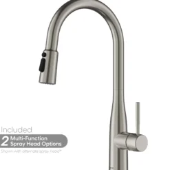 Karran Faraday 1.8 GPM Single Lever Lead-free Brass ADA Kitchen Faucet, Pull-Down, Spot Free Stainless Steel, KKF750SFSS