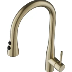 Karran Faraday 1.8 GPM Single Lever Lead-free Brass ADA Kitchen Faucet, Pull-Down, Spot-Free Champagne Bronze, KKF750SFCB