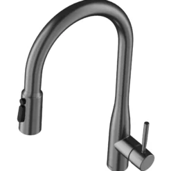 Karran Faraday 1.8 GPM Single Lever Lead-free Brass ADA Kitchen Faucet, Pull-Down, Spot-Free Gunmetal Grey, KKF750SFGG