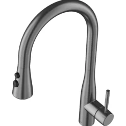 Karran Faraday 1.8 GPM Single Lever Lead-free Brass ADA Kitchen Faucet, Pull-Down, Spot-Free Gunmetal Grey, KKF750SFGG