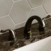 Karran Fulham 1.2 GPM Double Lever Handle Lead-free Brass ADA Bathroom Faucet, Widespread, Matte Black, KBF450MB