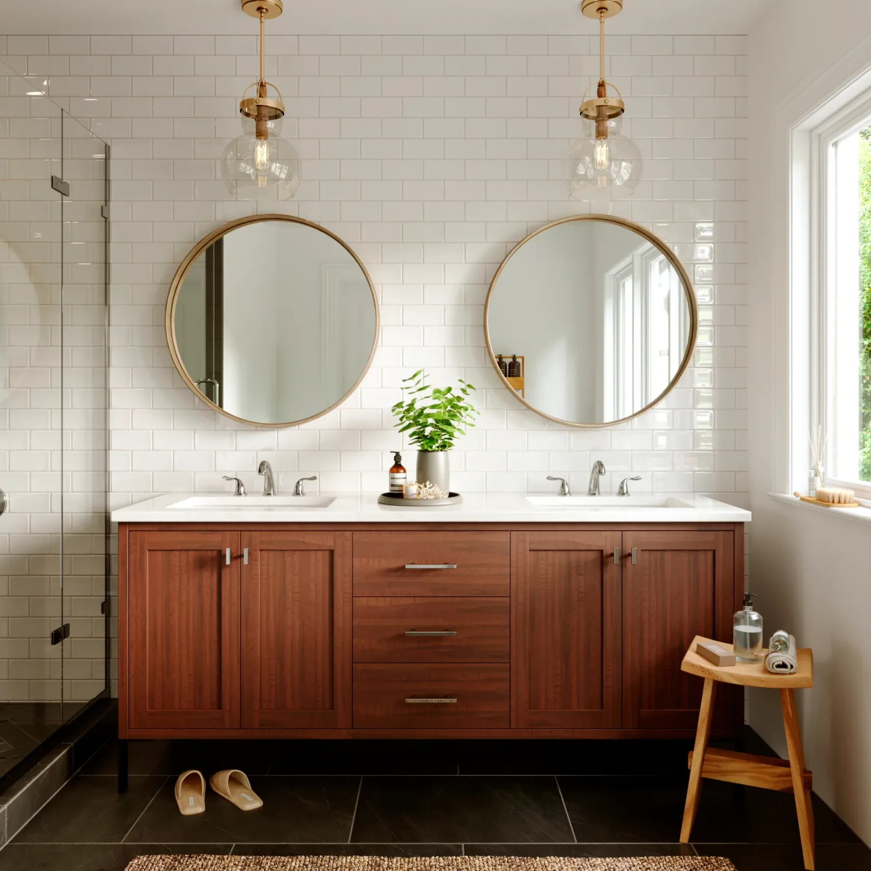 Karran Fulham 1.2 GPM Double Lever Handle Lead-free Brass ADA Bathroom Faucet, Widespread, Chrome, KBF450C