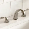 Karran Fulham 1.2 GPM Double Lever Handle Lead-free Brass ADA Bathroom Faucet, Widespread, Stainless Steel, KBF450SS