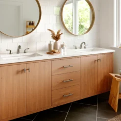 Karran Fulham 1.2 GPM Double Lever Handle Lead-free Brass ADA Bathroom Faucet, Widespread, Stainless Steel, KBF450SS
