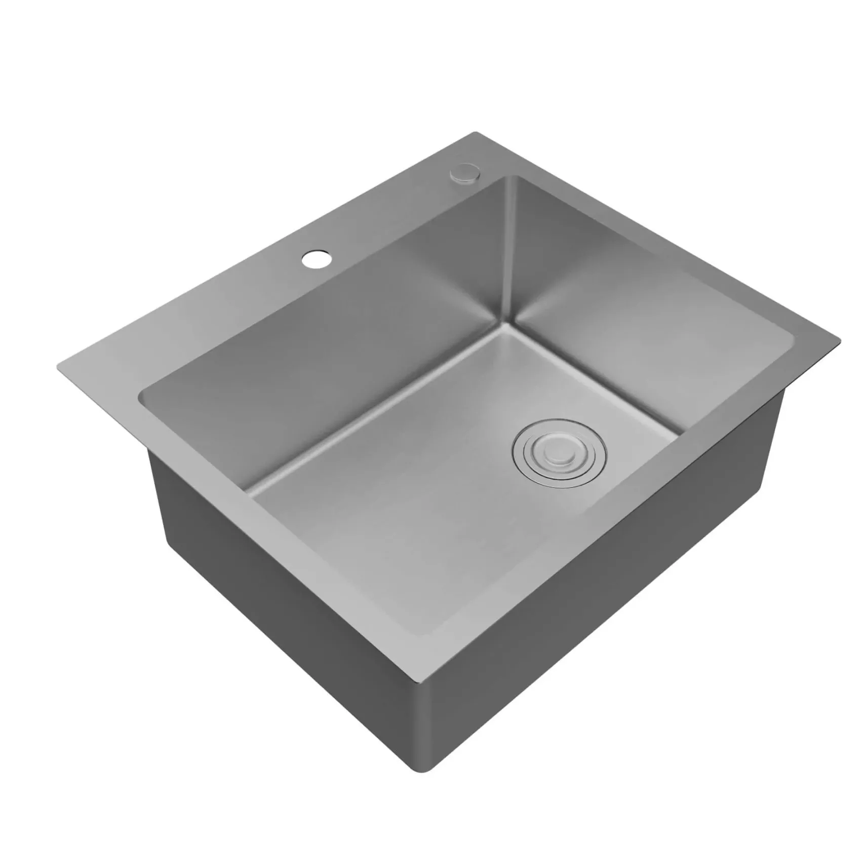 Karran Fusion 25" Drop In/Topmount Stainless Steel ADA Kitchen Sink with Accessories, 16 Gauge, TMSB2531-PK1
