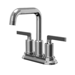 Karran Gillingham 1.2 GPM Double Lever Handle Lead-free Brass ADA Bathroom Faucet, Centerset, Chrome, KBF536C