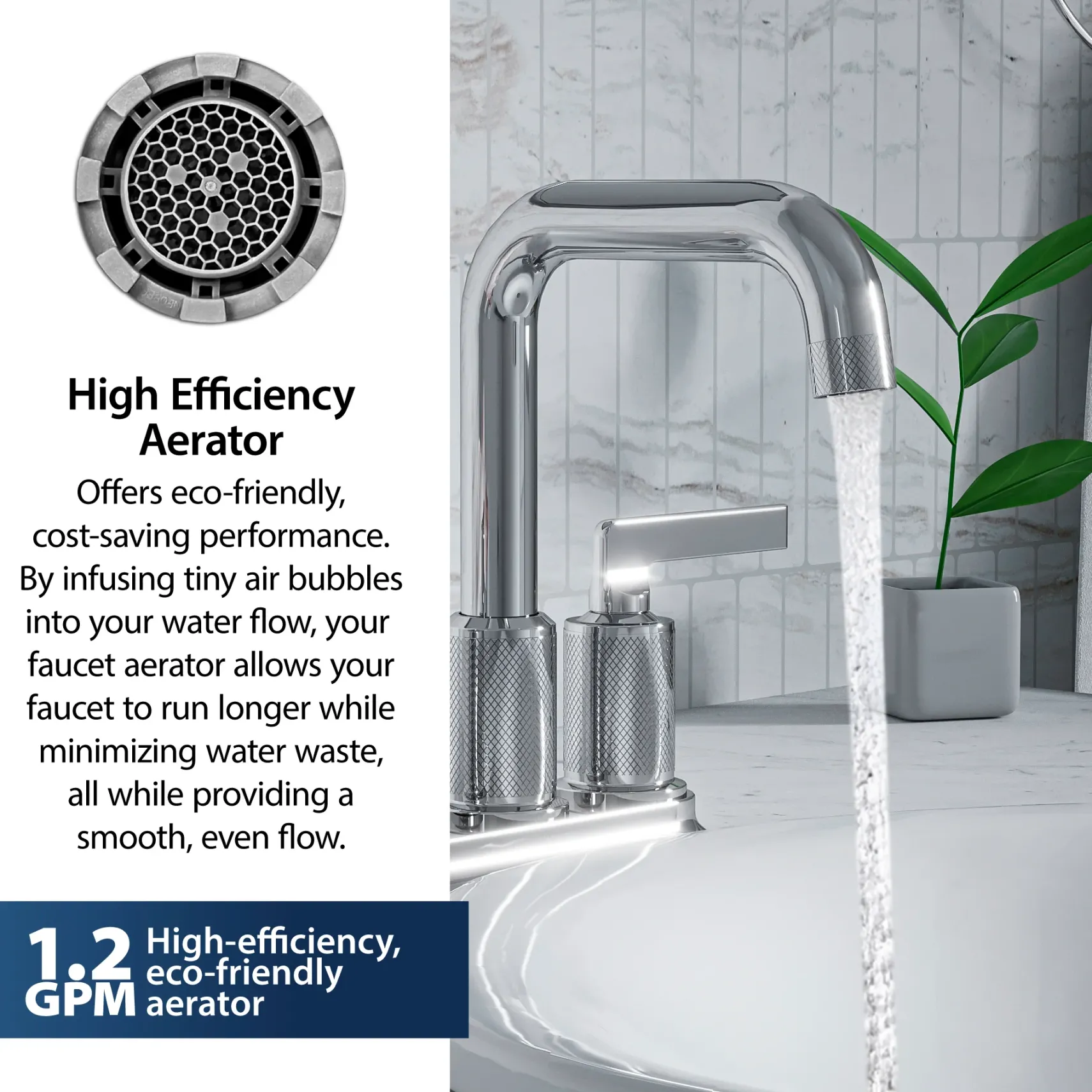 Karran Gillingham 1.2 GPM Double Lever Handle Lead-free Brass ADA Bathroom Faucet, Centerset, Chrome, KBF536C