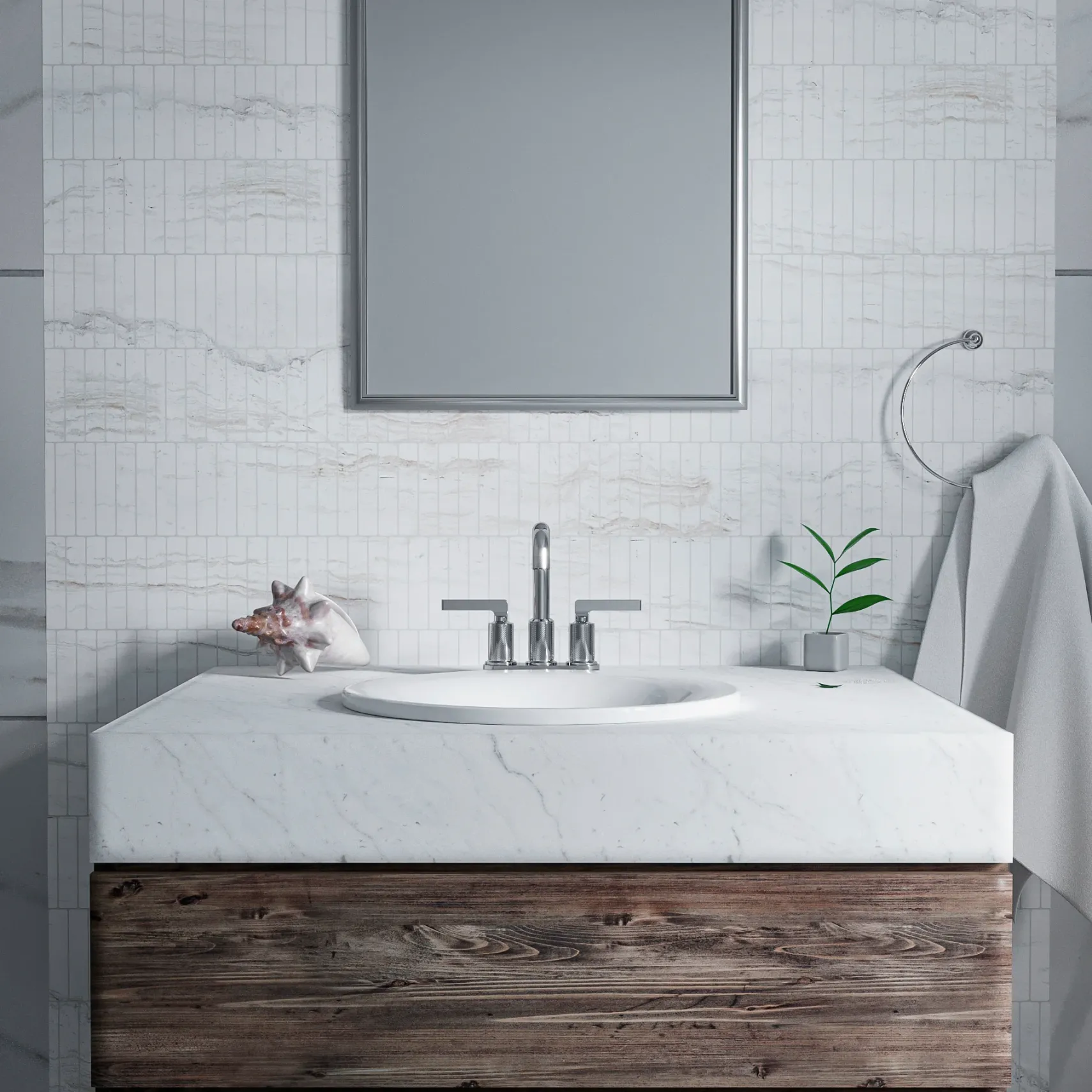 Karran Gillingham 1.2 GPM Double Lever Handle Lead-free Brass ADA Bathroom Faucet, Centerset, Chrome, KBF536C