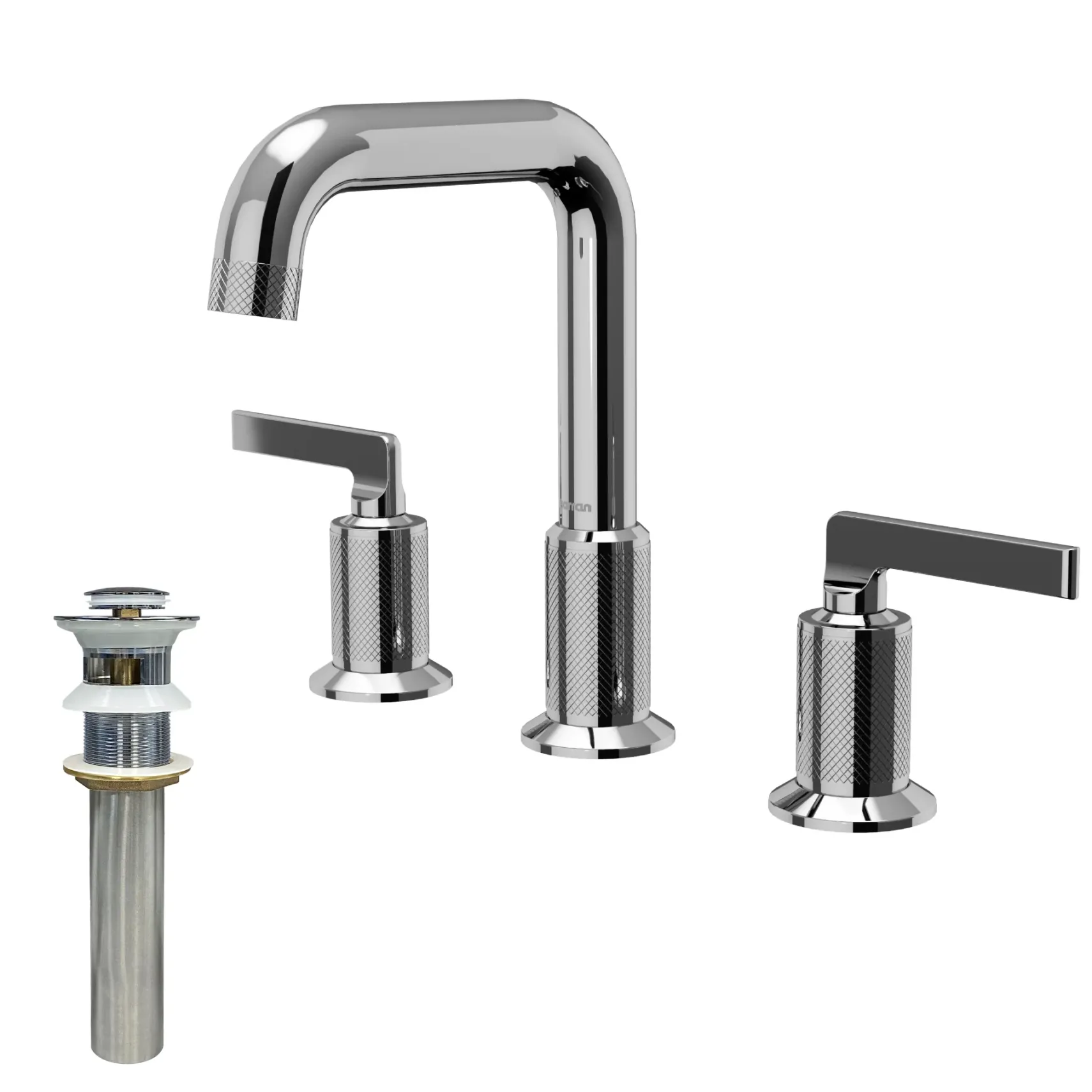 Karran Gillingham 1.2 GPM Double Lever Handle Lead-free Brass ADA Bathroom Faucet, Widespread, Chrome, KBF534C