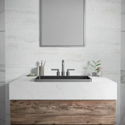 Karran Gillingham 1.2 GPM Double Lever Handle Lead-free Brass ADA Bathroom Faucet, Centerset, Gunmetal Grey, KBF536GG