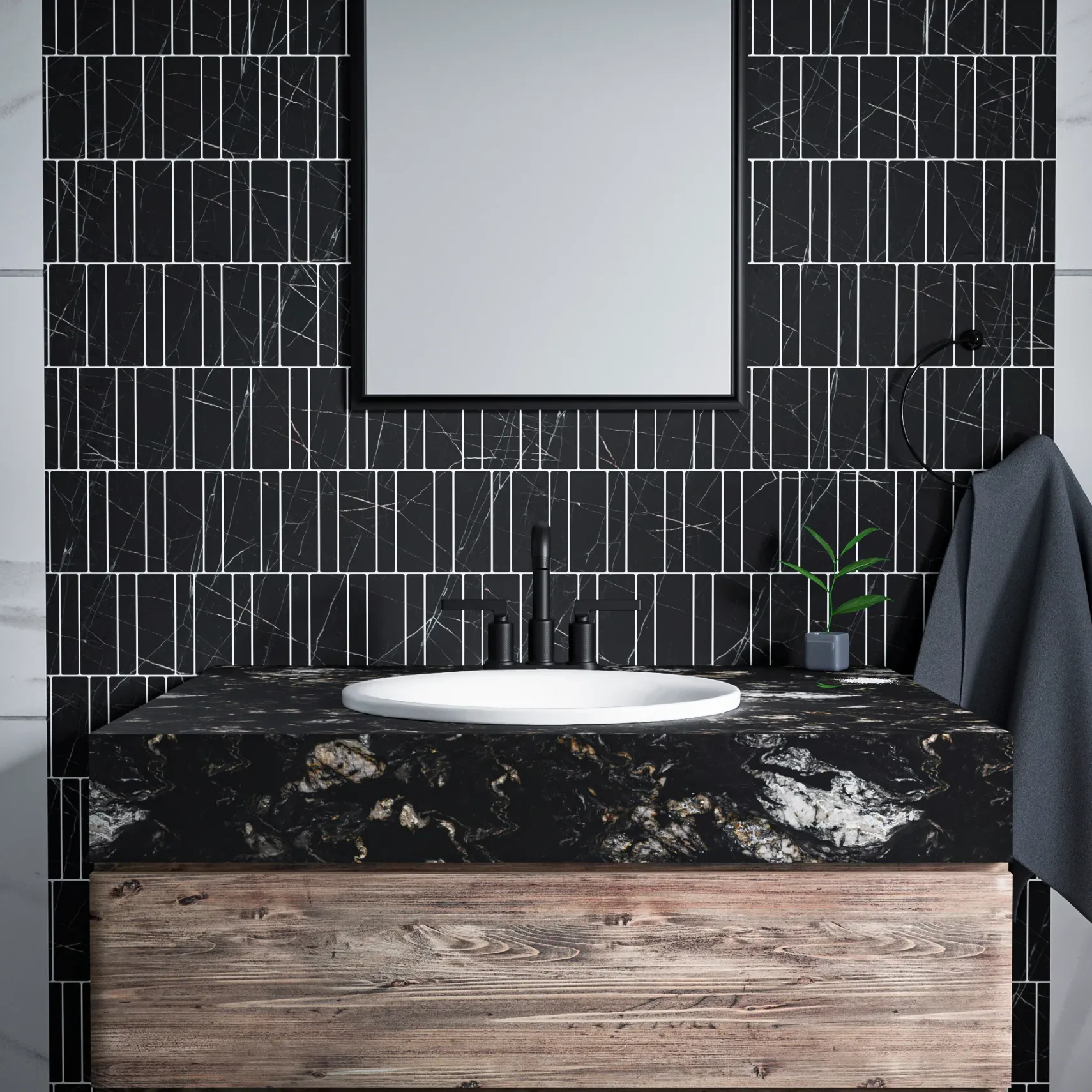 Karran Gillingham 1.2 GPM Double Lever Handle Lead-free Brass ADA Bathroom Faucet, Centerset, Matte Black, KBF536MB