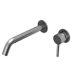 Karran Grantham 1.5 GPM Single Lever Handle Lead-free Brass ADA Bathroom Faucet, Wall Mounted, Stainless Steel, KBF610SS
