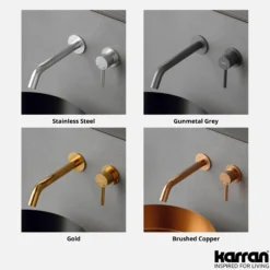Karran Grantham 1.5 GPM Single Lever Handle Lead-free Brass ADA Bathroom Faucet, Wall Mounted, Stainless Steel, KBF610SS