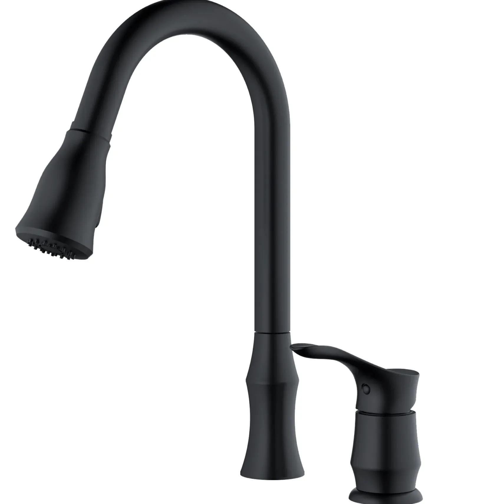 Karran Hillwood 1.8 GPM Single Lever Handle Lead-free Brass ADA Kitchen Faucet, Pull-Down Kitchen, Matte Black, KKF260MB