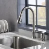 Karran Hillwood Single Lever Handle Lead-free Brass ADA Kitchen Faucet, Pull Down, Stainless Steel, KKF260SS