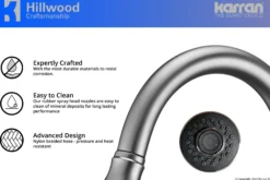 Karran Hillwood Single Lever Handle Lead-free Brass ADA Kitchen Faucet, Pull Down, Stainless Steel, KKF260SS