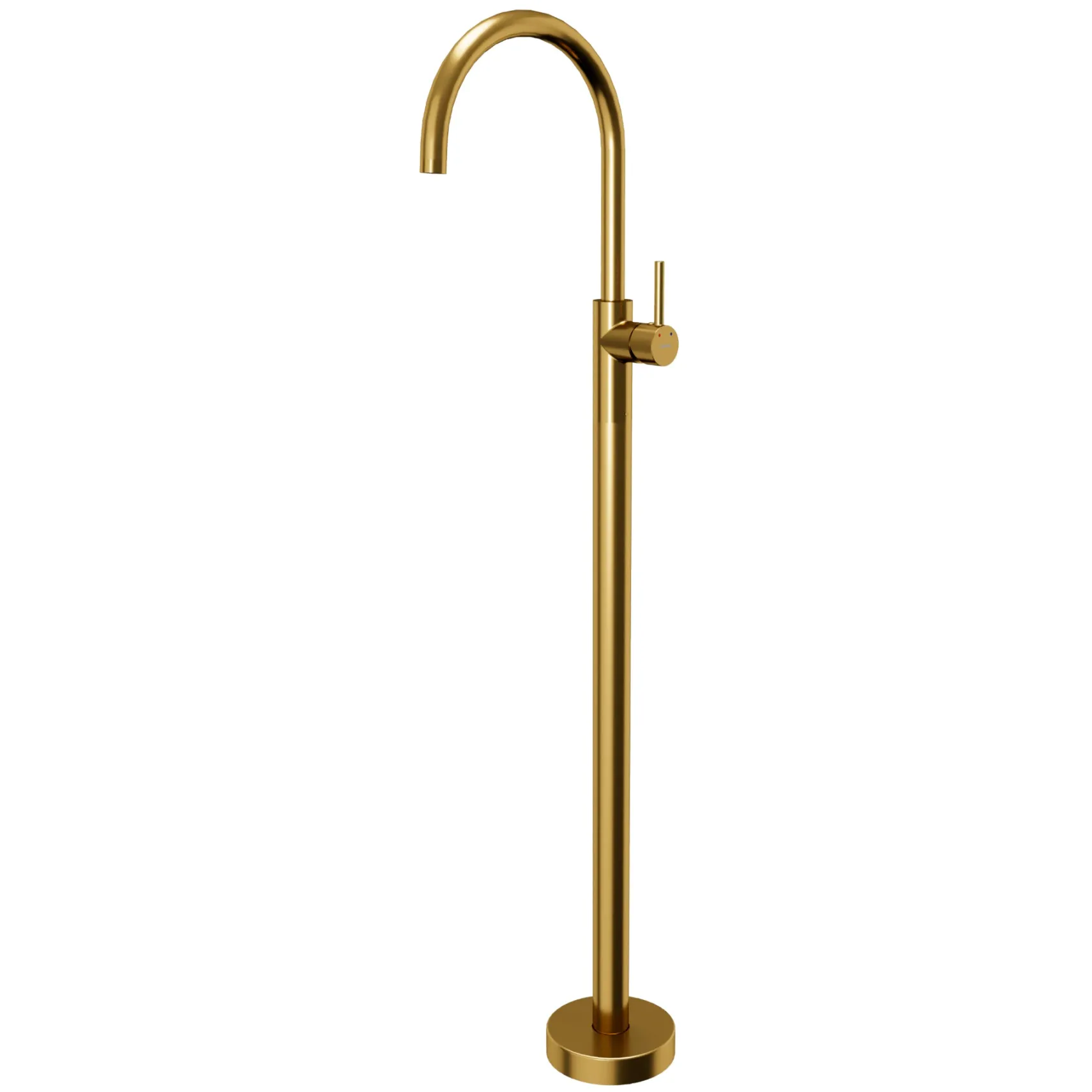 Karran Howick 1.5 GPM Single Lever Handle Lead-free Brass Bathroom Faucet, Freestanding Floor Mounted, Gold, KBF650G